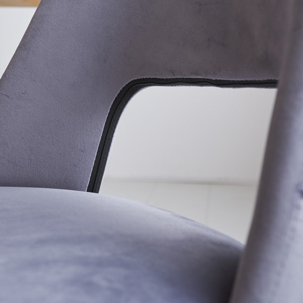 Dining room chair Mila Dimehouse Gray LxWxH 66x57x49 Fabric Atmospheric photo detail