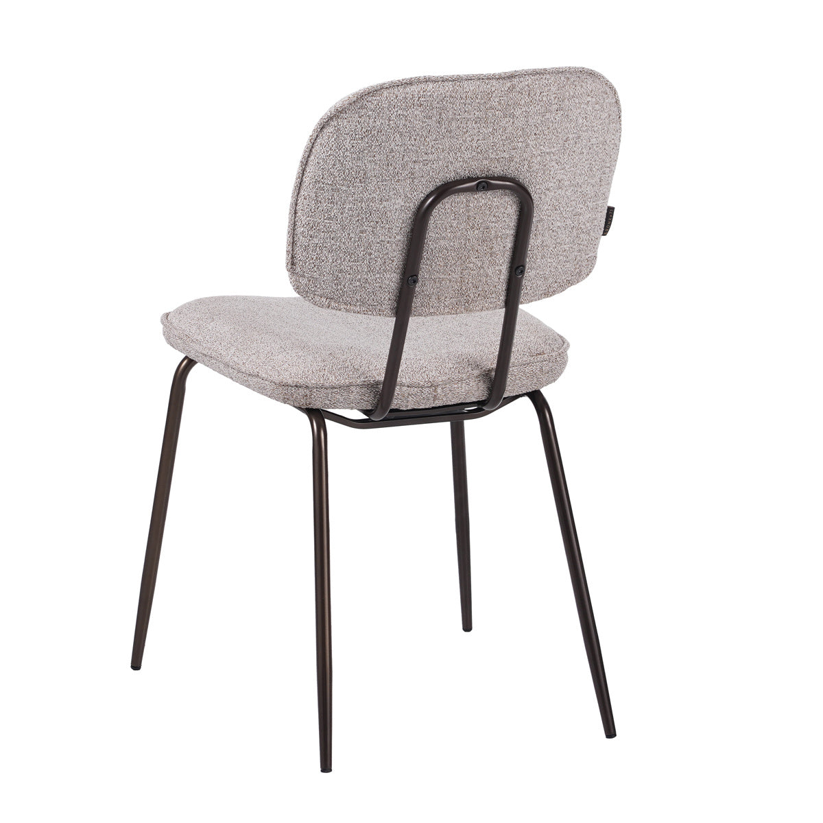 Dining room chair Javi mixed fabric off white/brown mixed