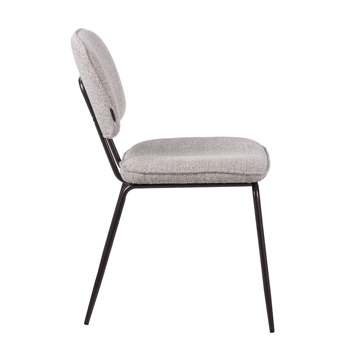 Dining room chair Javi mixed fabric off white/brown mixed