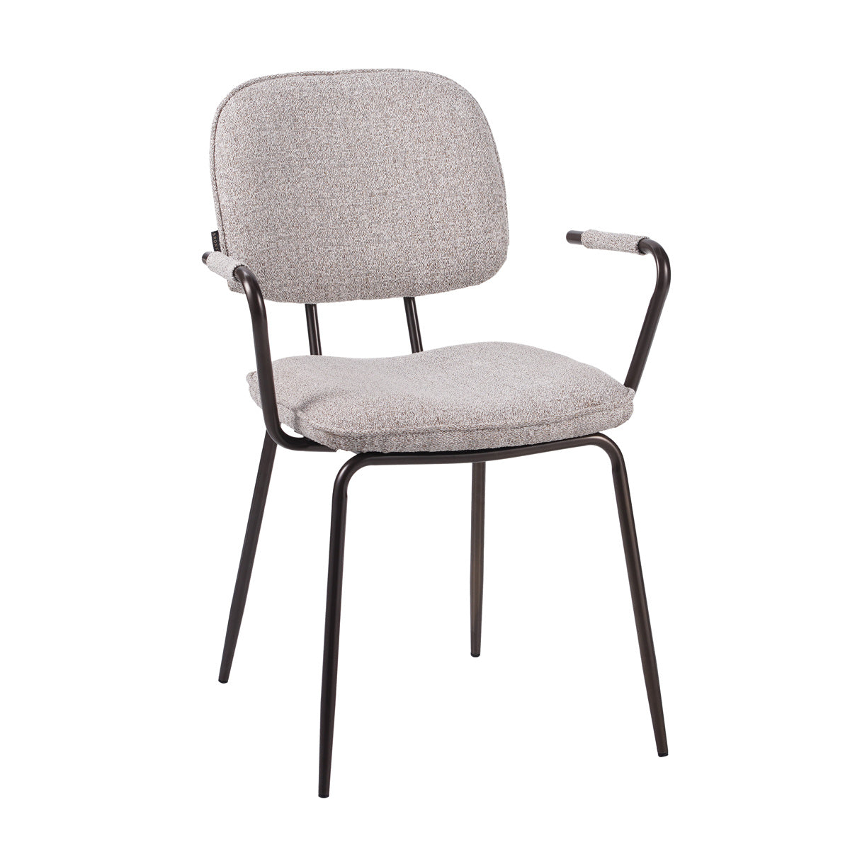 Dining room chair Jethro mixed fabric off white/brown mixed