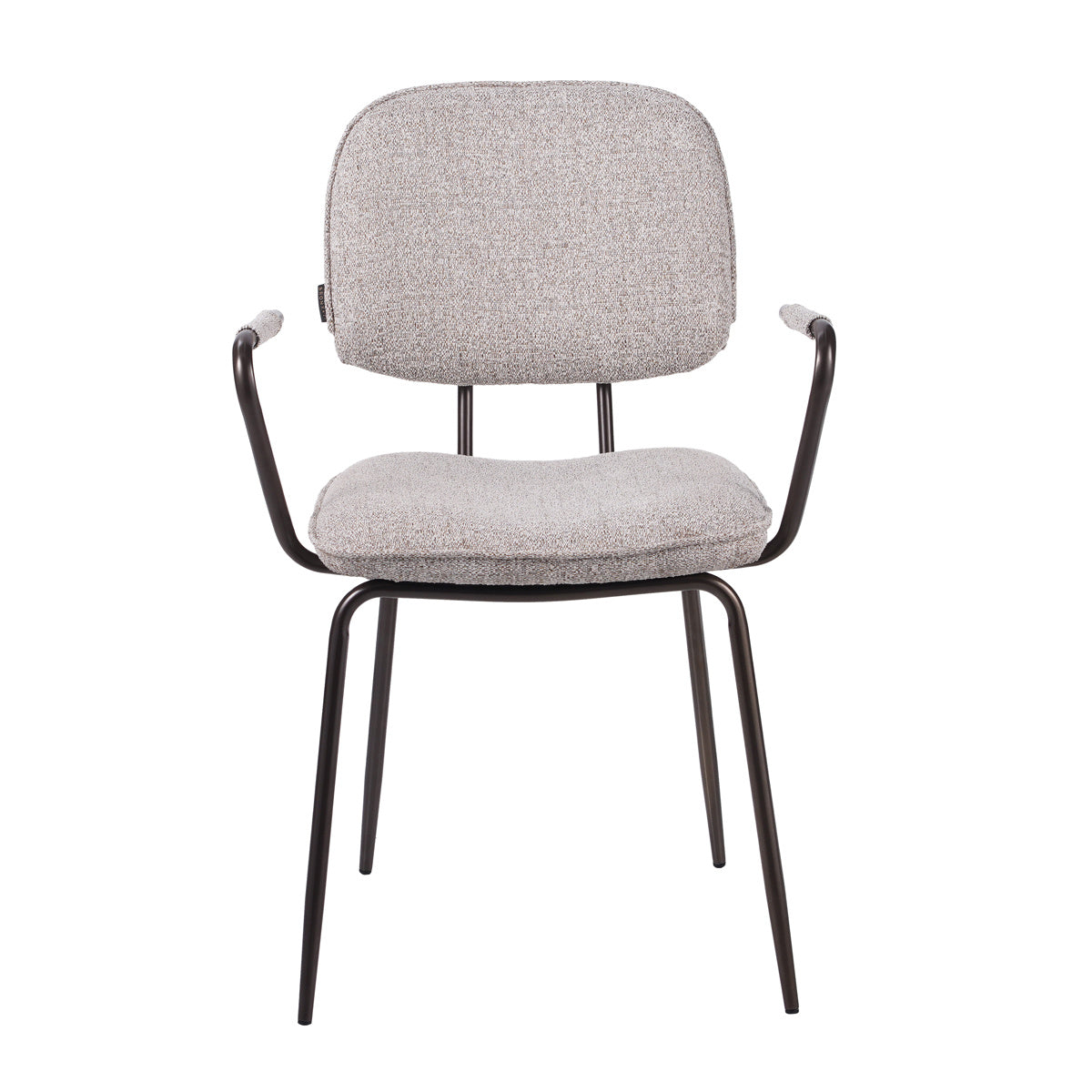 Dining room chair Jethro mixed fabric off white/brown mixed