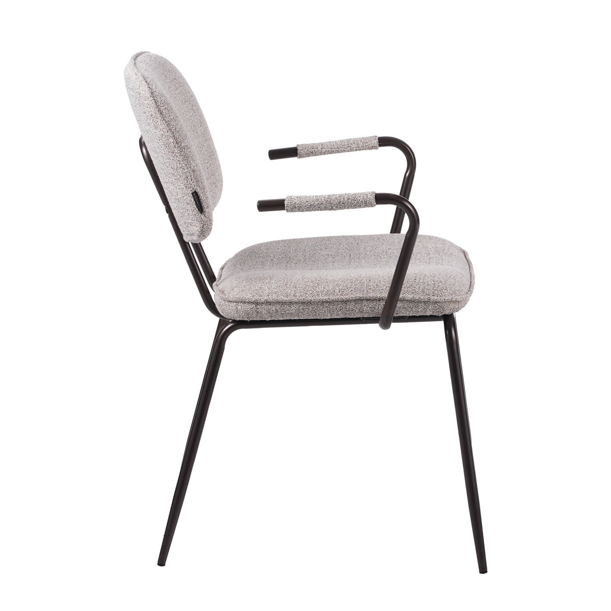 Dining room chair Jethro mixed fabric off white/brown mixed