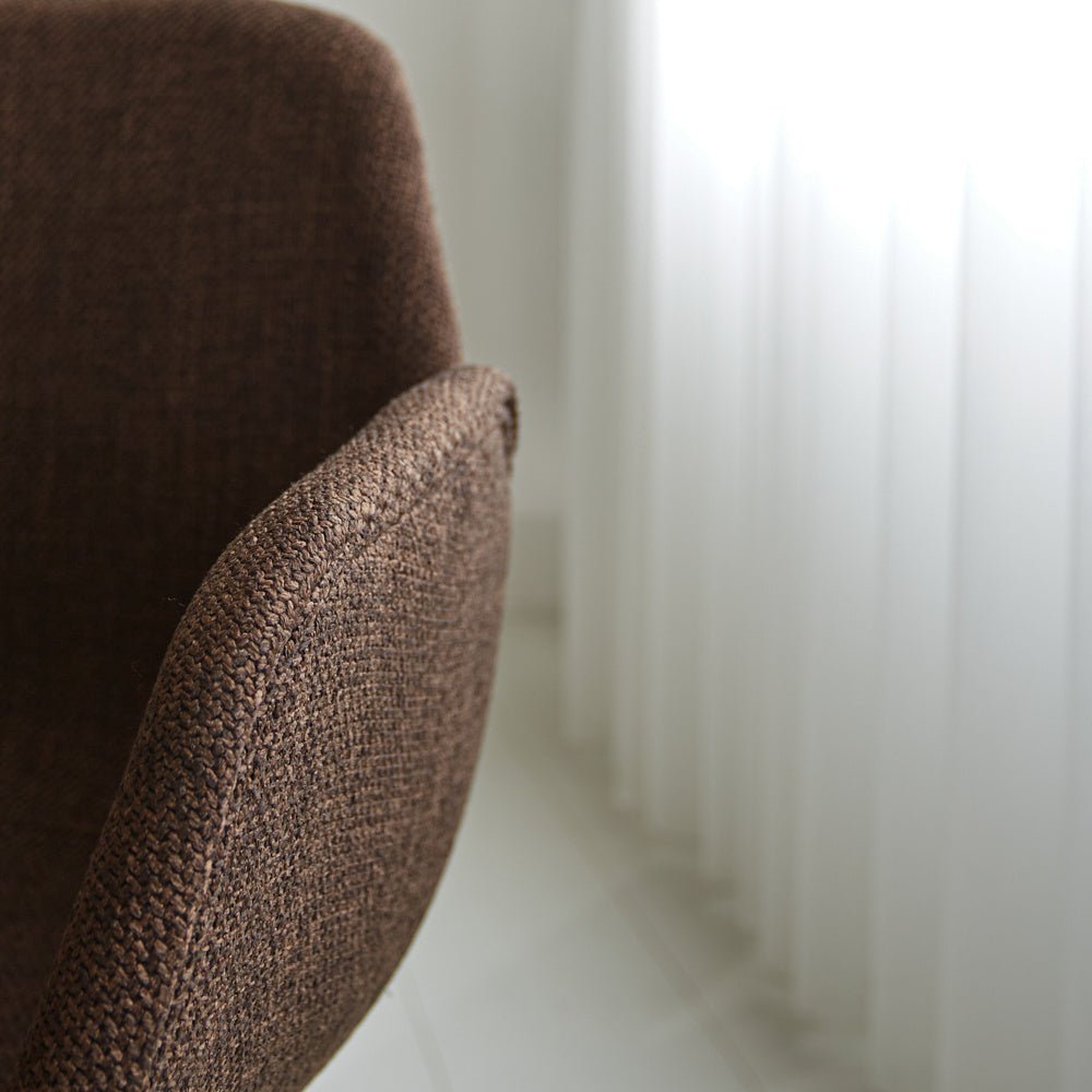 Dining room chair Mick Dimehouse Brown LxWxH 64x62x59 Fabric Atmospheric photo detail