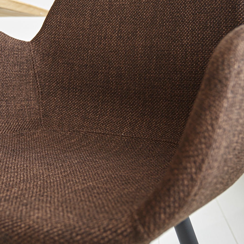 Dining room chair Mick Dimehouse Brown LxWxH 64x62x59 Fabric Atmospheric photo detail