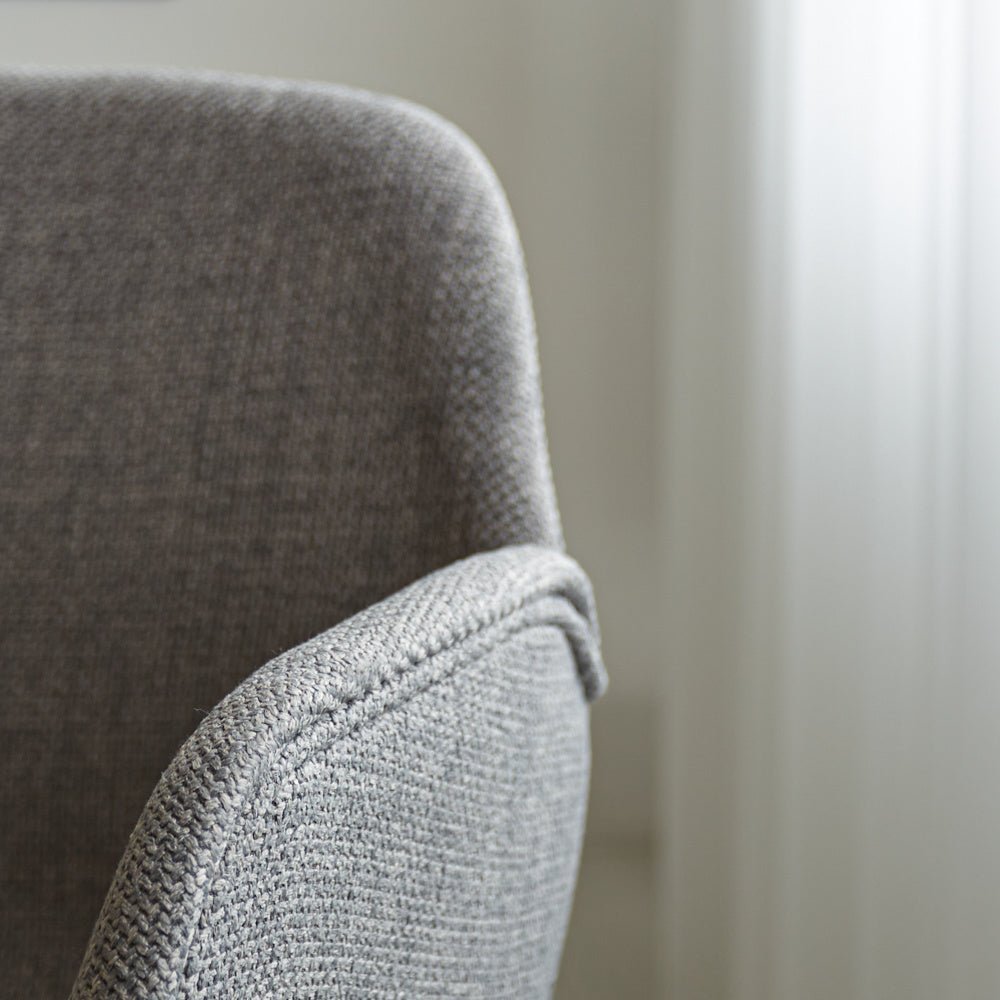 Dining room chair Mick Dimehouse Gray LxWxH 64x62x59 Fabric Atmospheric photo detail