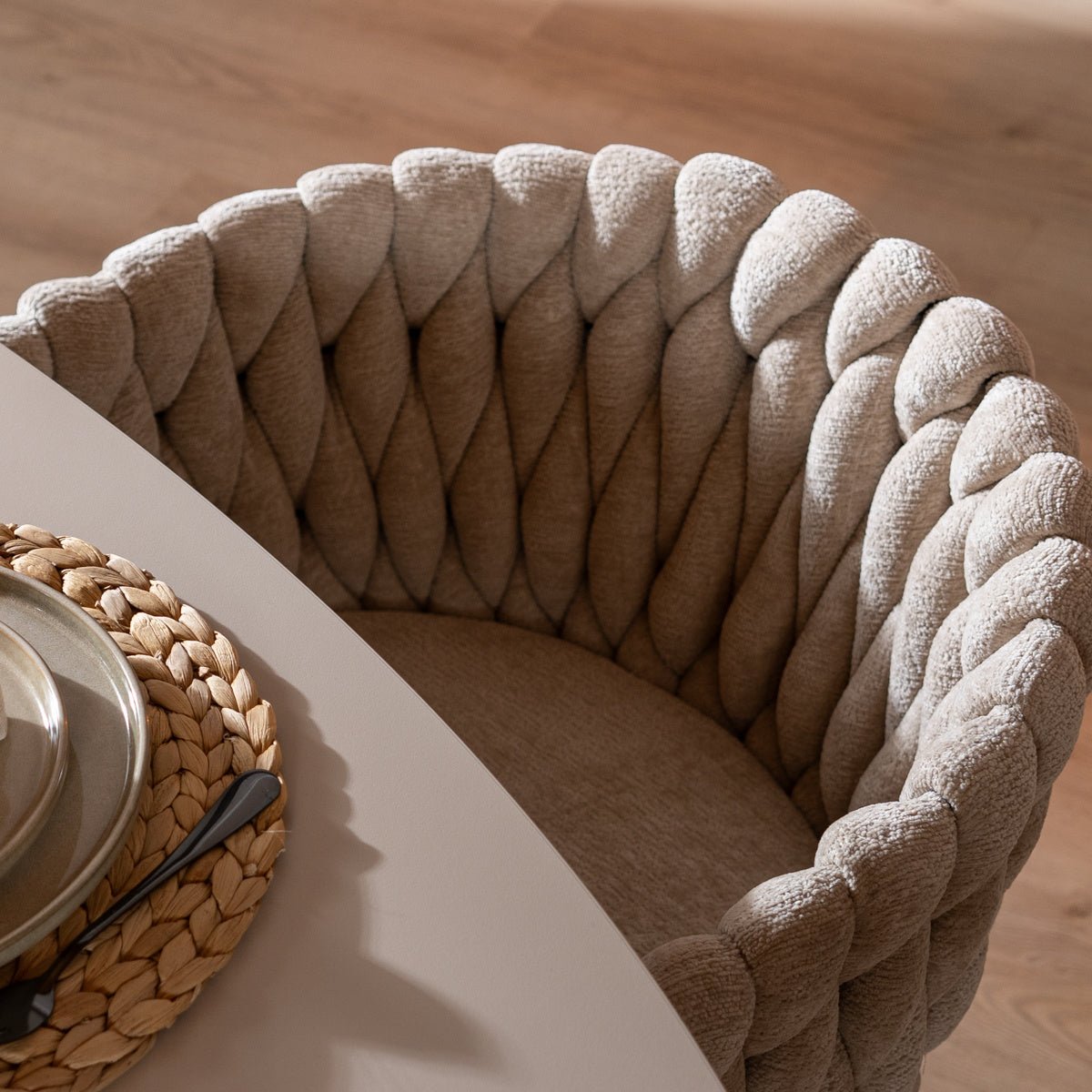 Eetkamerstoel River chenille beige