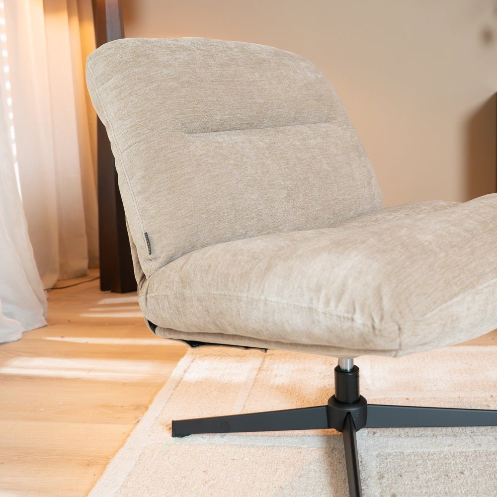 Fauteuil Sara draaibaar velvet beige