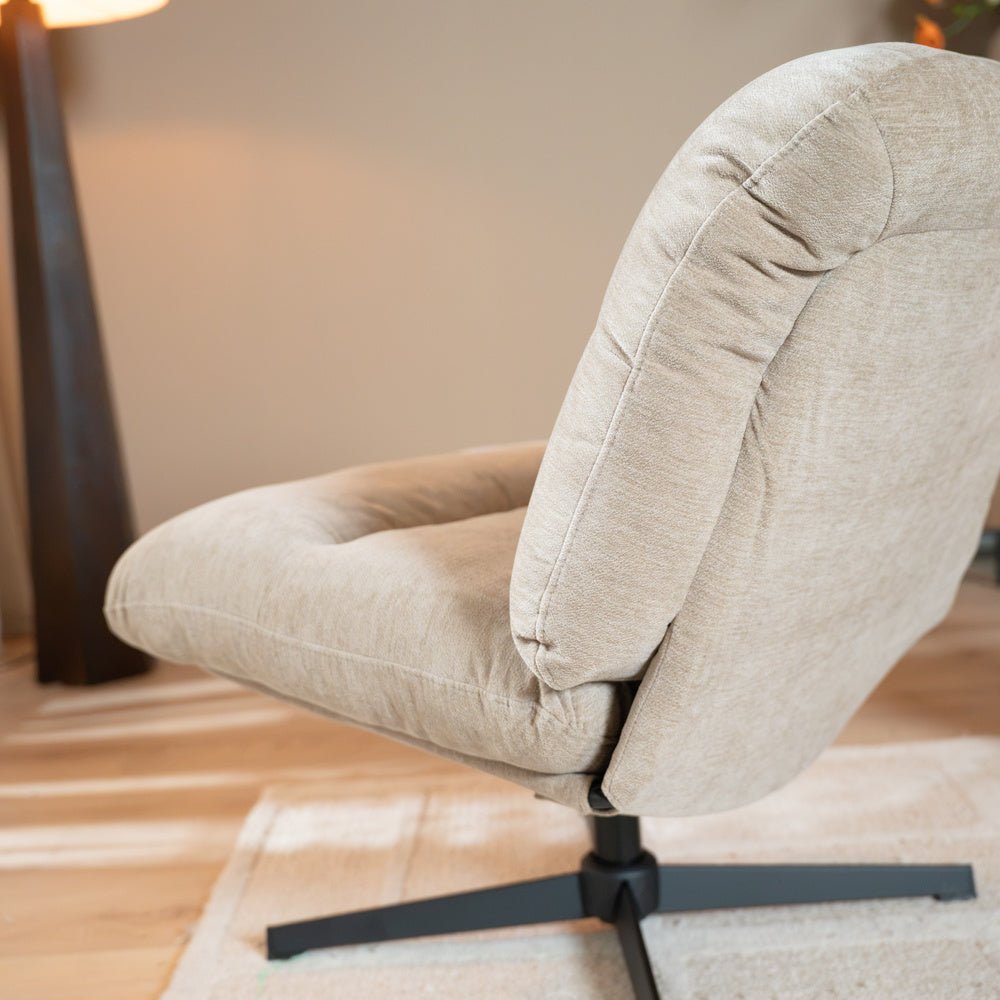 Fauteuil Sara draaibaar velvet beige