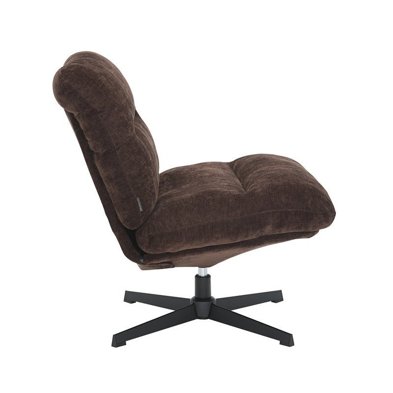 Fauteuil Sara draaibaar velvet bruin