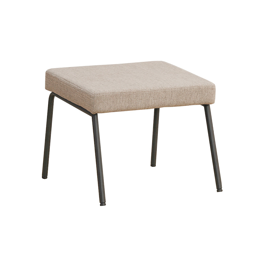 Footstool Espen taupe recycled fabric Recycled polyester