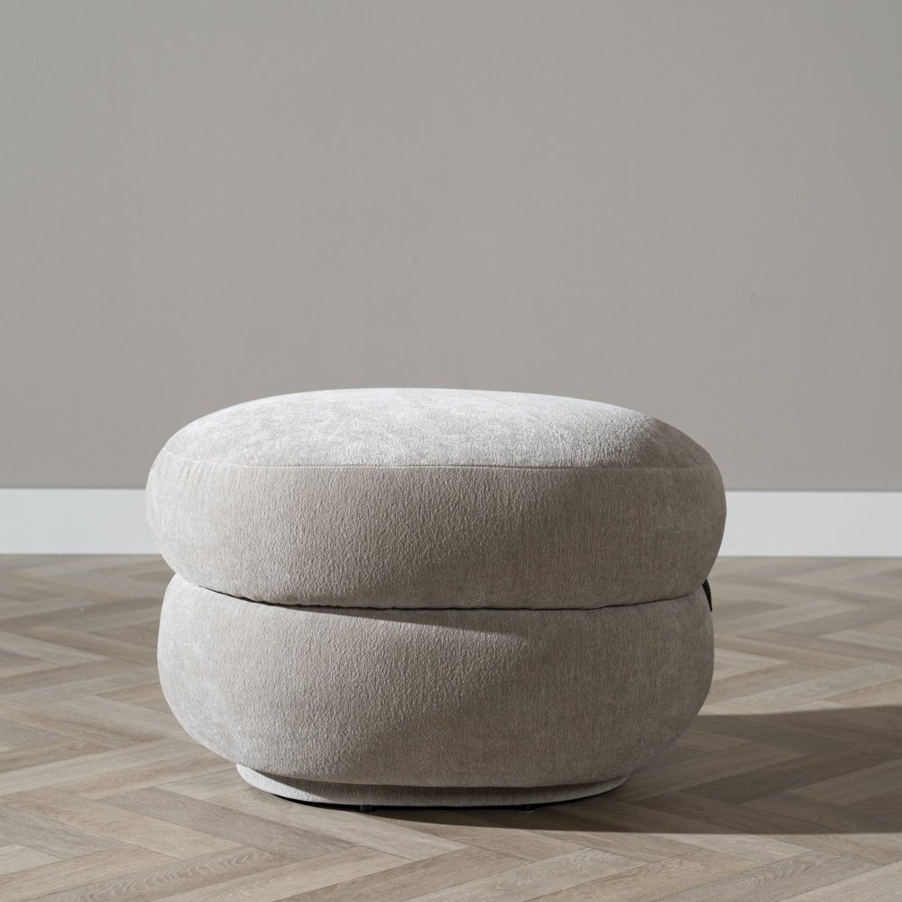 Hocker Mia oval chenille taupe - image 7