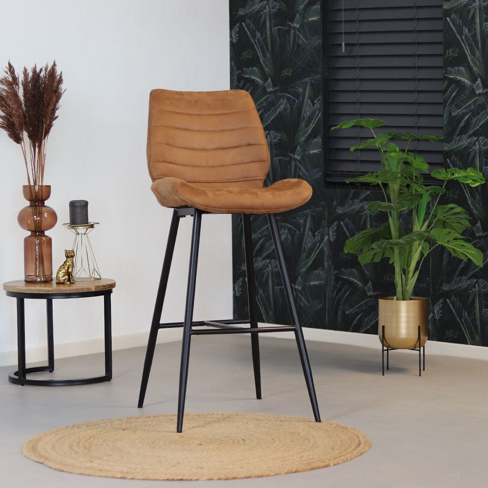 Industrial bar stool Morris cognac 71 cm - image 4