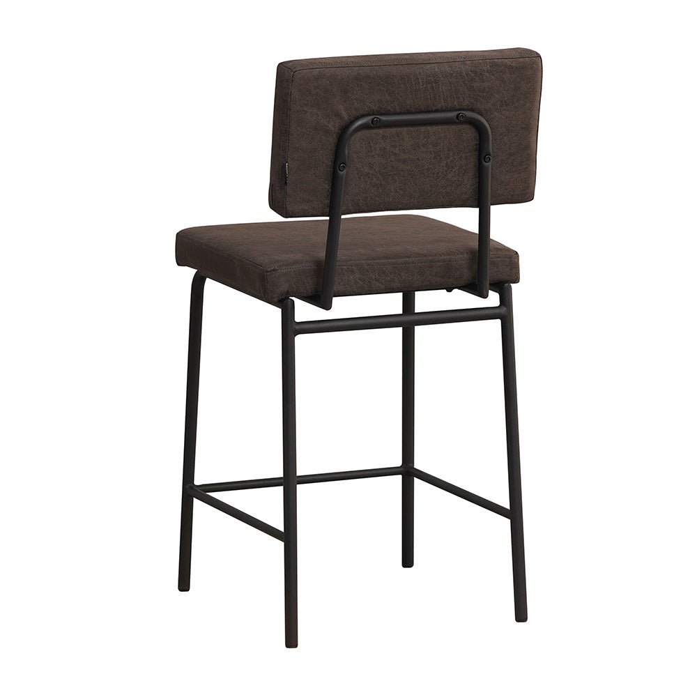 Industrial bar stool Espen anthracite eco-leather 64-77 cm - image 8