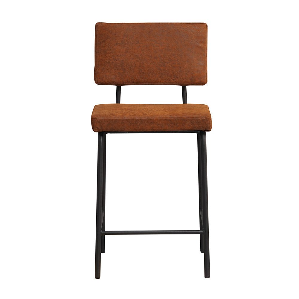 Industrial bar stool Espen cognac eco-leather 64-77 cm - image 8