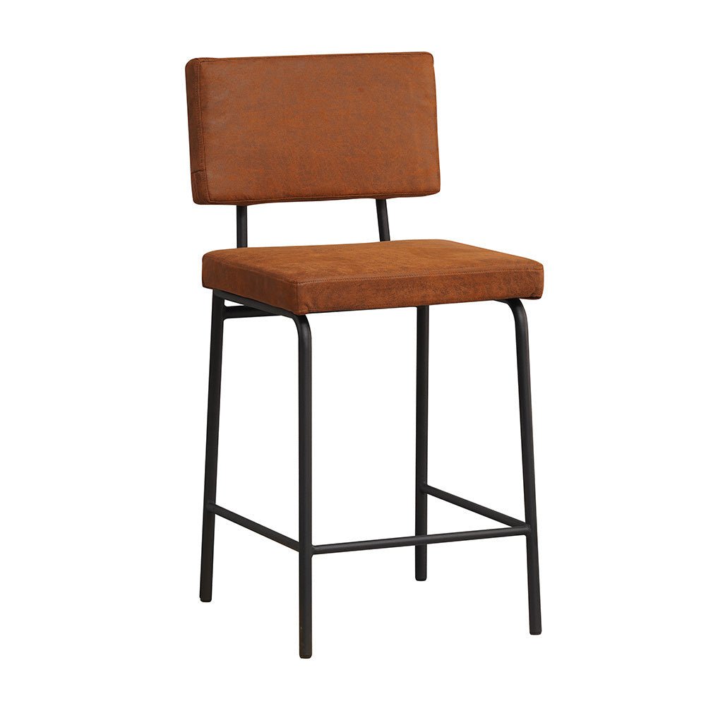 Industrial bar stool Espen cognac eco-leather 64-77 cm - image 7
