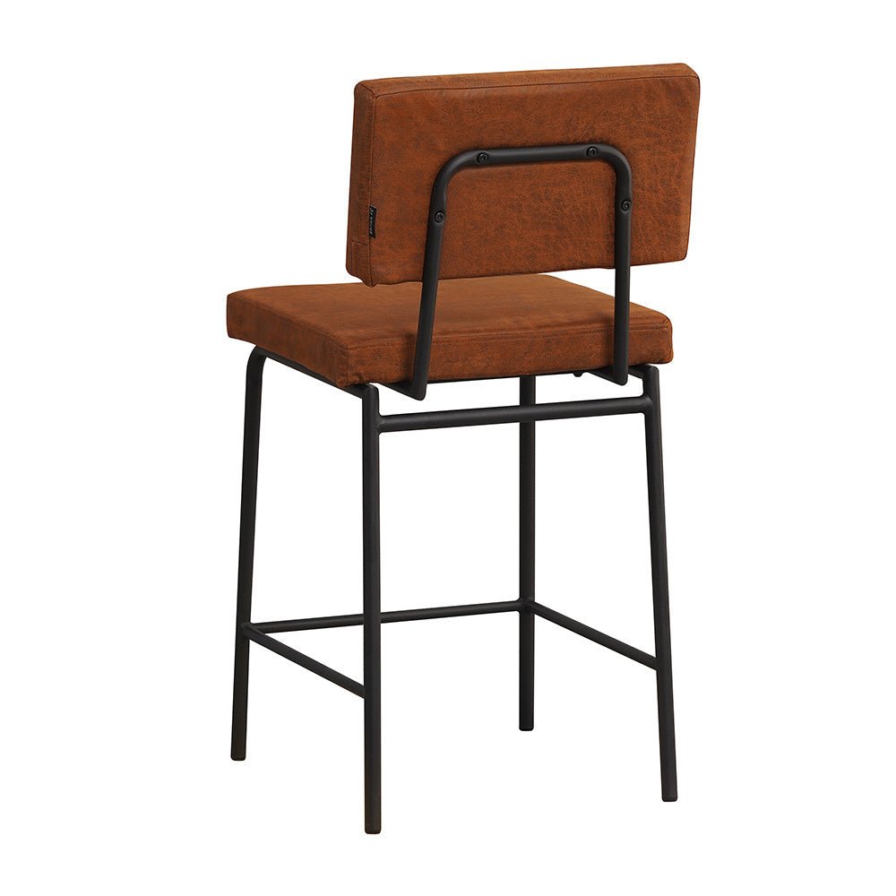 Industrial bar stool Espen cognac eco-leather 64-77 cm - image 10