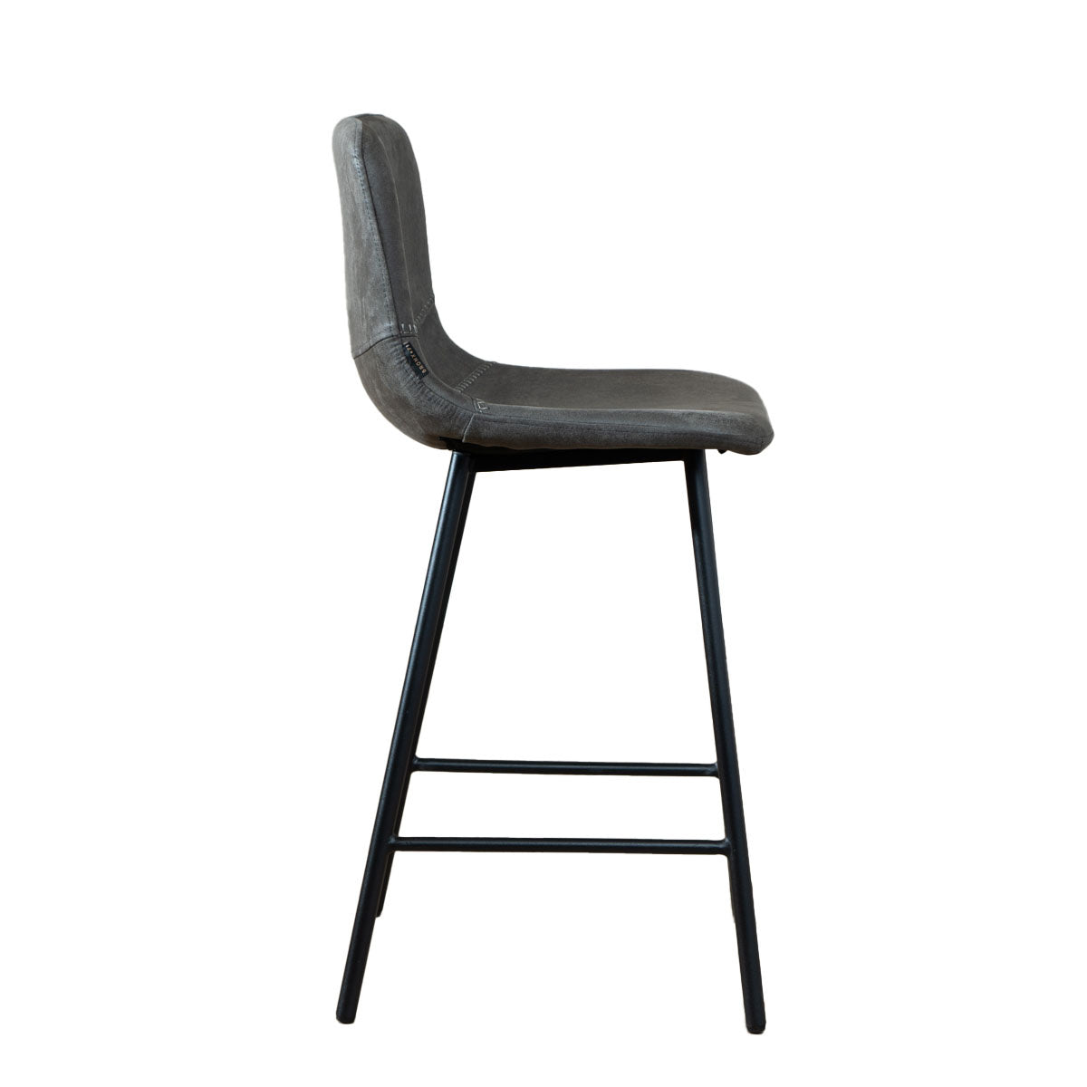 Industrial bar stool Mikky anthracite eco-leather 65-78 cm - image 2