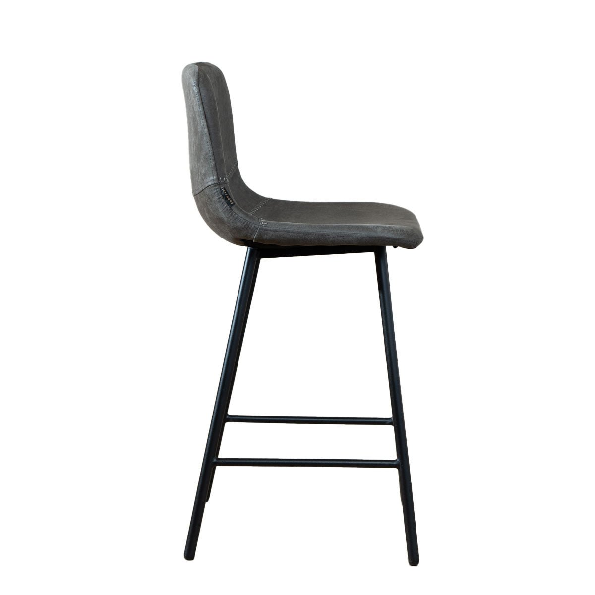 Industrial bar stool Mikky anthracite eco-leather 65-78 cm - image 2