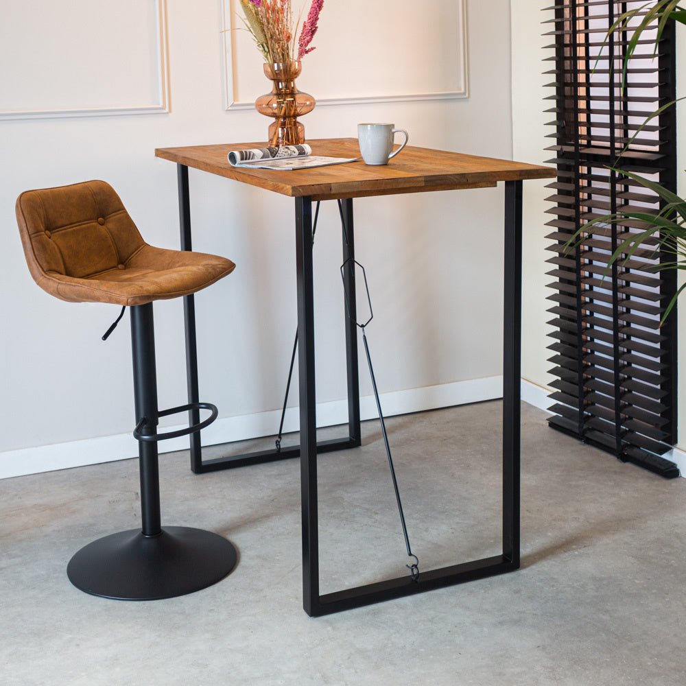 Bar table Vegas Dimehouse Brown LxWxH 135x75x7 Mango wood Atmospheric photo in situation