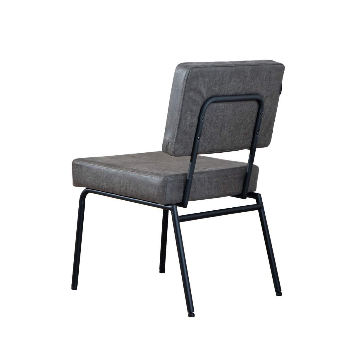 Industrial dining room chair Espen anthracite eco-leather - image 8