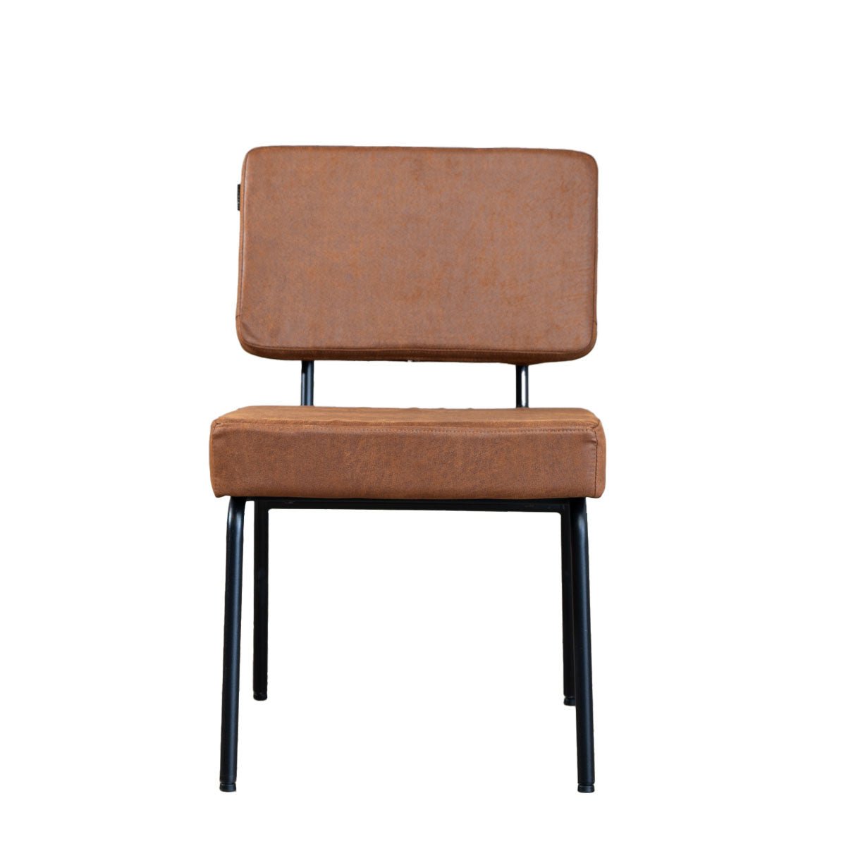 Industrial dining room chair Espen cognac eco-leather - image 6