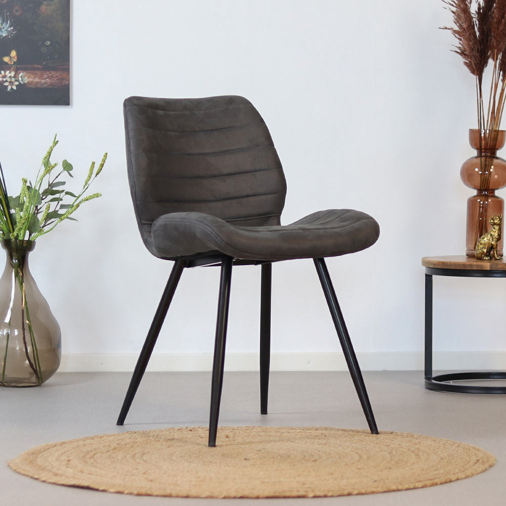 Industrial dining room chair Morris anthracite - image 1