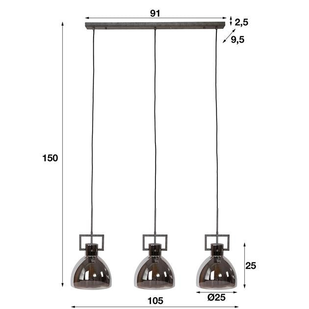 Hanging lamp Marie DH Interior Silver LxWxH 98x47x34 Silver White photo size indication