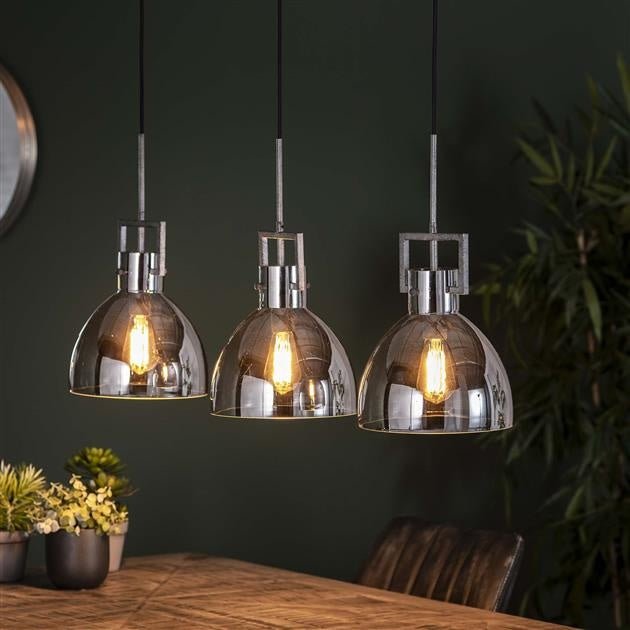 Hanging lamp Marie DH Interior Silver LxWxH 98x47x34 Silver Atmospheric photo diagonal front view