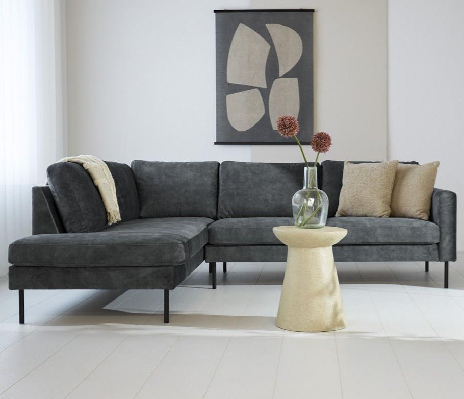 Sofa Gaya DeGeBe Anthracite Fabric Atmospheric photo front view