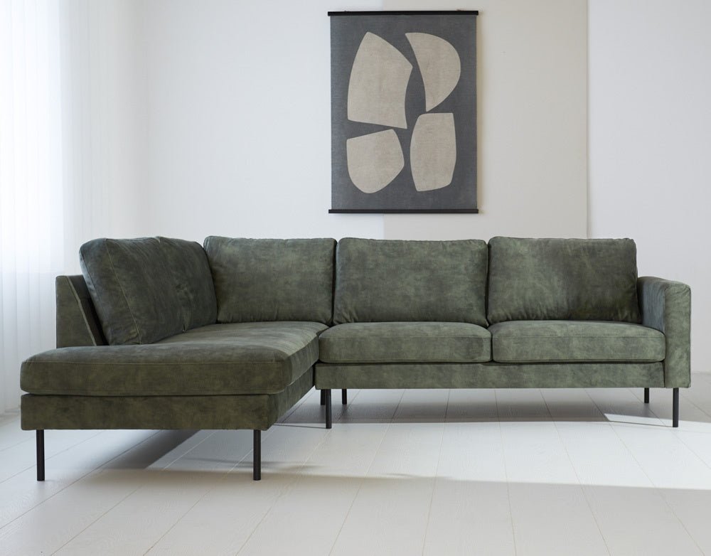 Sofa Gaya DeGeBe Green Fabric Atmospheric photo front view