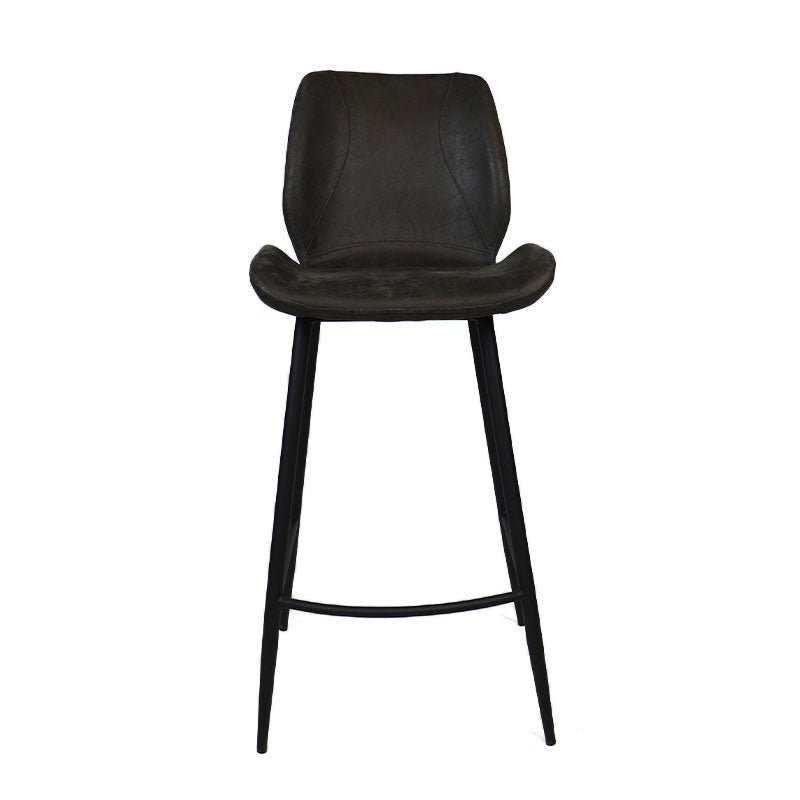 Industrial bar stool Barrel anthracite eco-leather 69 cm - image 6