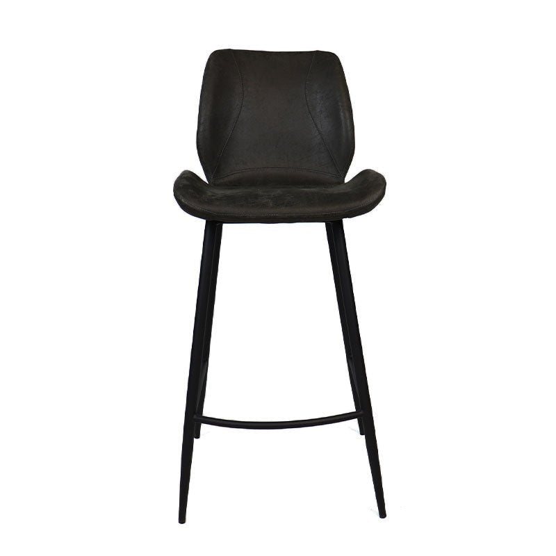 Industrial bar stool Barrel anthracite eco-leather 69 cm - image 6