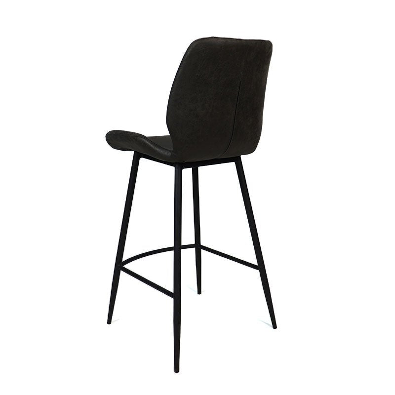 Industrial bar stool Barrel anthracite eco-leather 69 cm - image 7