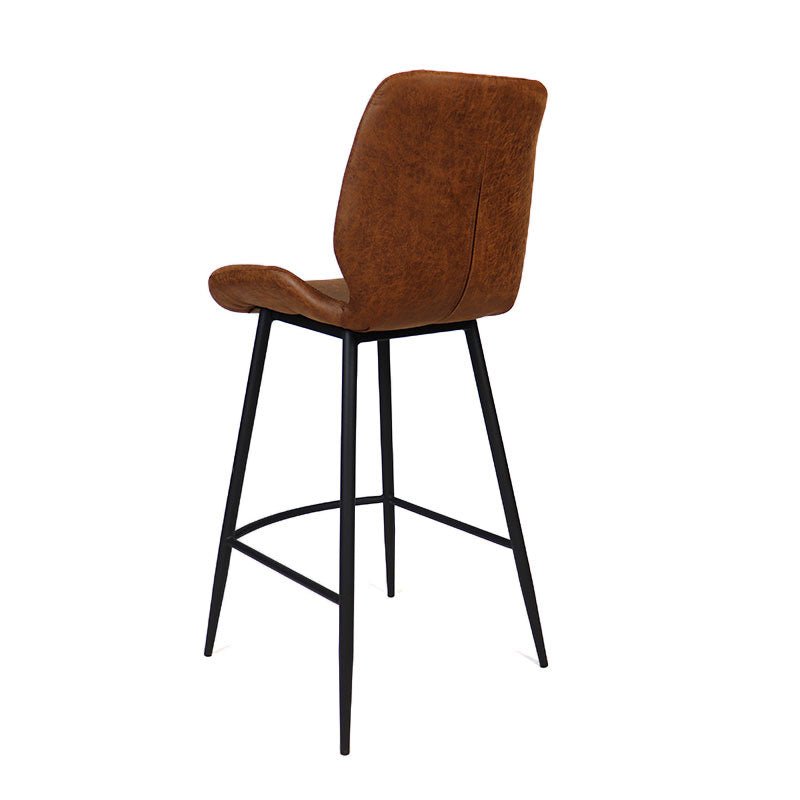 Industrial bar stool Barrel cognac eco-leather 69 cm - image 7