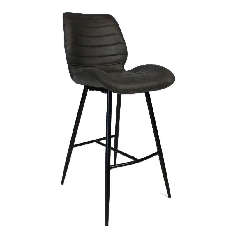 Industrial bar stool Morris anthracite 71 cm Microfibre