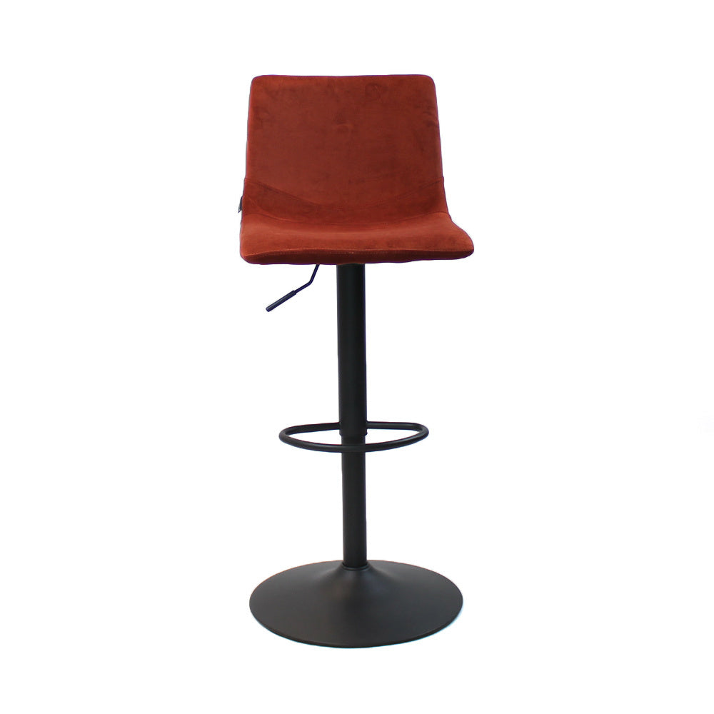 Velvet bar stool Frenkie copper 60-76 cm, 45 cm wide