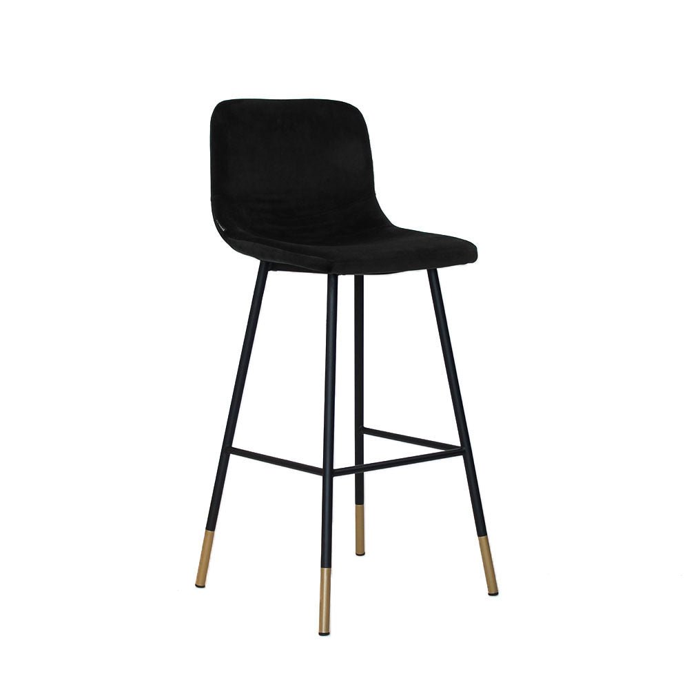 Velvet bar stool Mikky black 65-78 cm, 46 cm wide