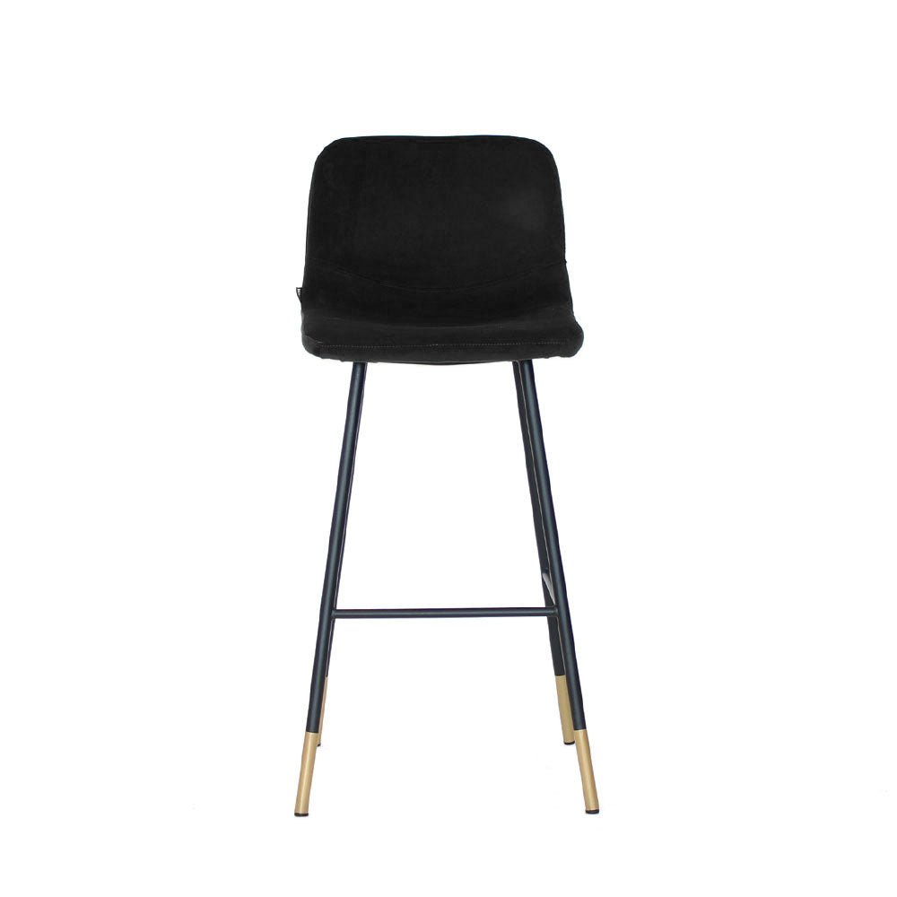 Velvet bar stool Mikky black 65-78 cm, 46 cm wide