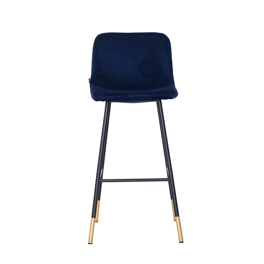 Velvet bar stool Mikky blue 65-78 cm - image 7