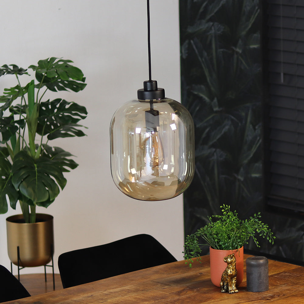Hanging lamp Amber 30 cm 1-light glass
