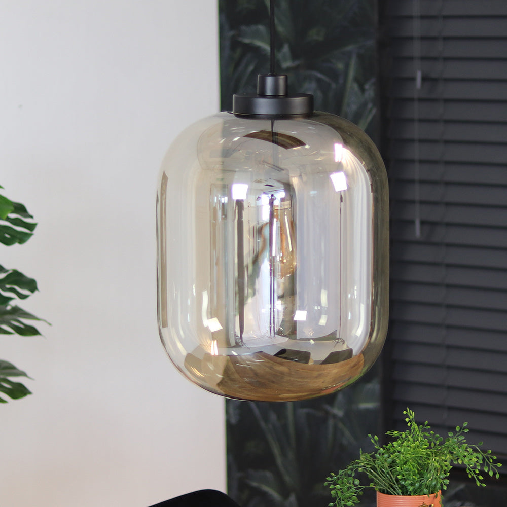 Hanging lamp Amber 45 cm 1-light glass