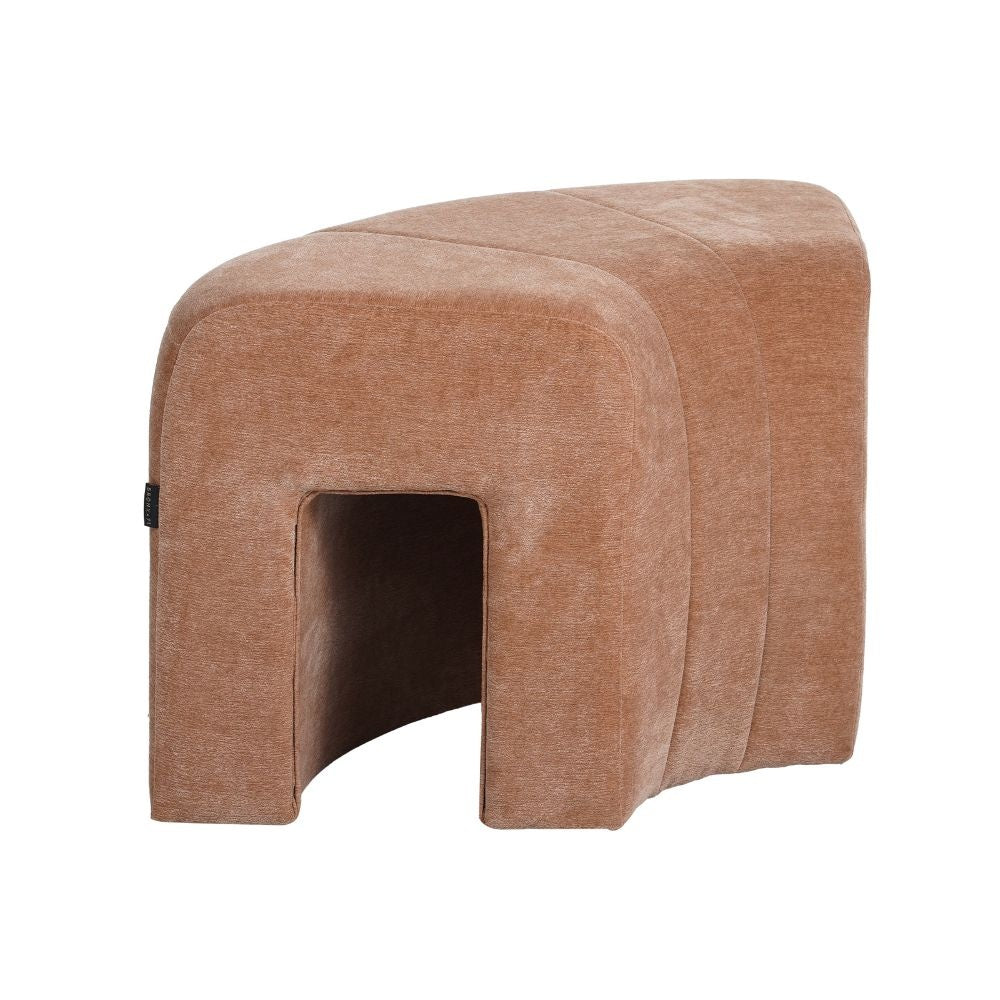 Modulaire hoekhocker Seth chenille terracotta