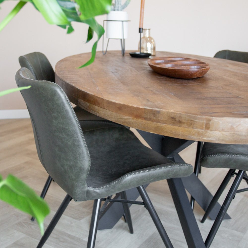 Dining table Lennon Dimehouse Brown LxWxH 203x110x10 Mango wood Atmospheric photo in situation