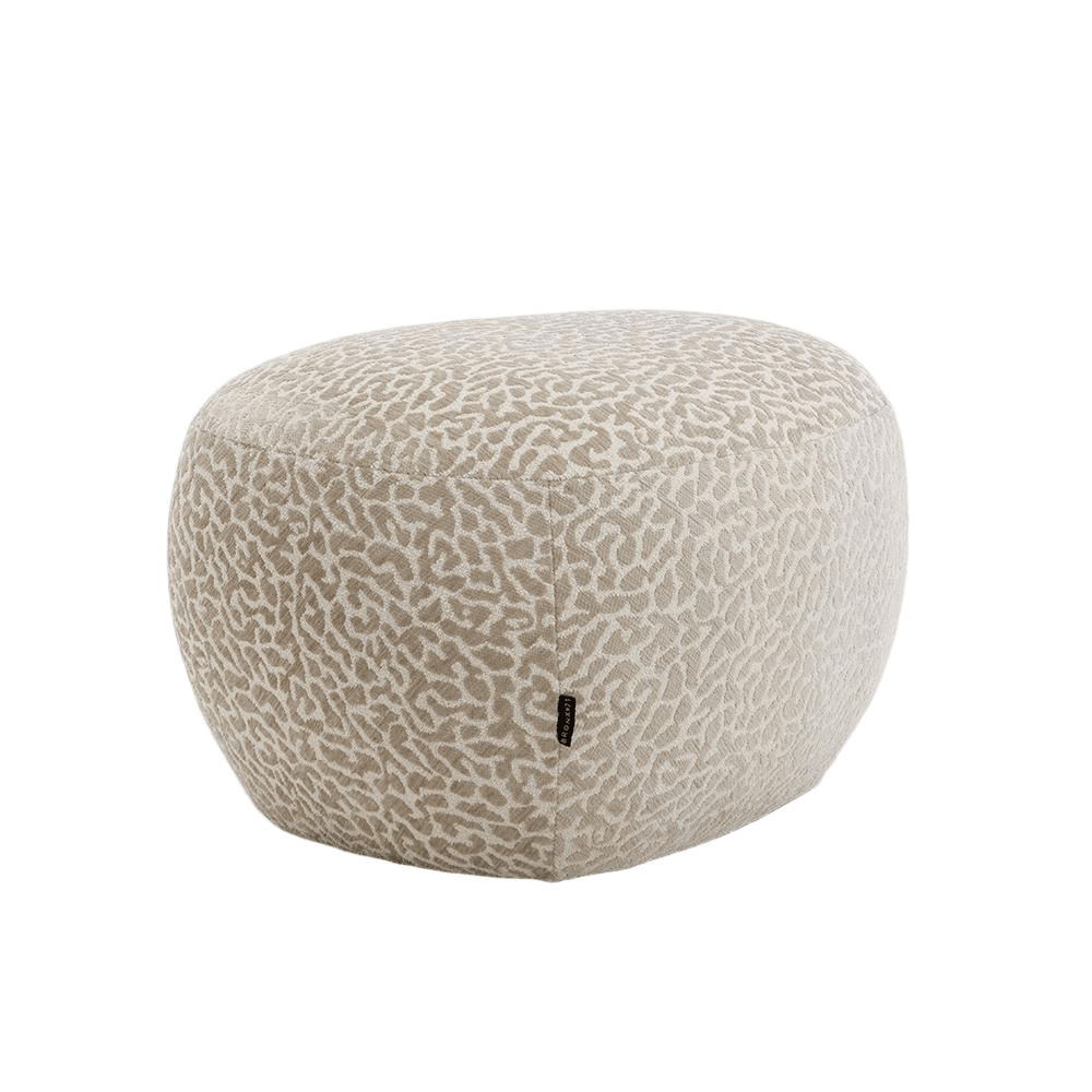 Poef Fenna taupe leopard Velvet