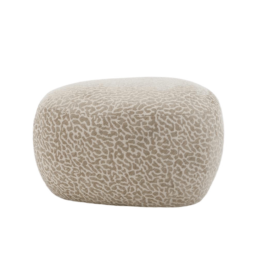 Poef Fenna taupe leopard Velvet