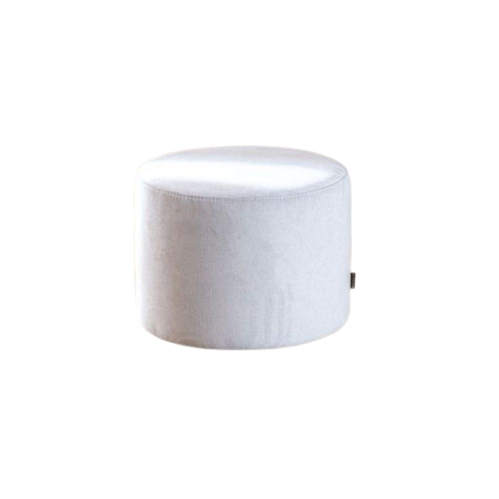 Pouf Scandinavian Myles fabric mixed white Polyester
