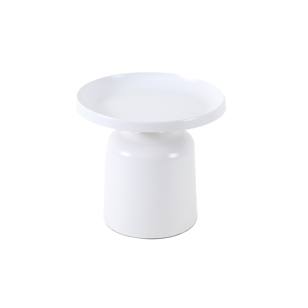 Coffee table Donna round metal white