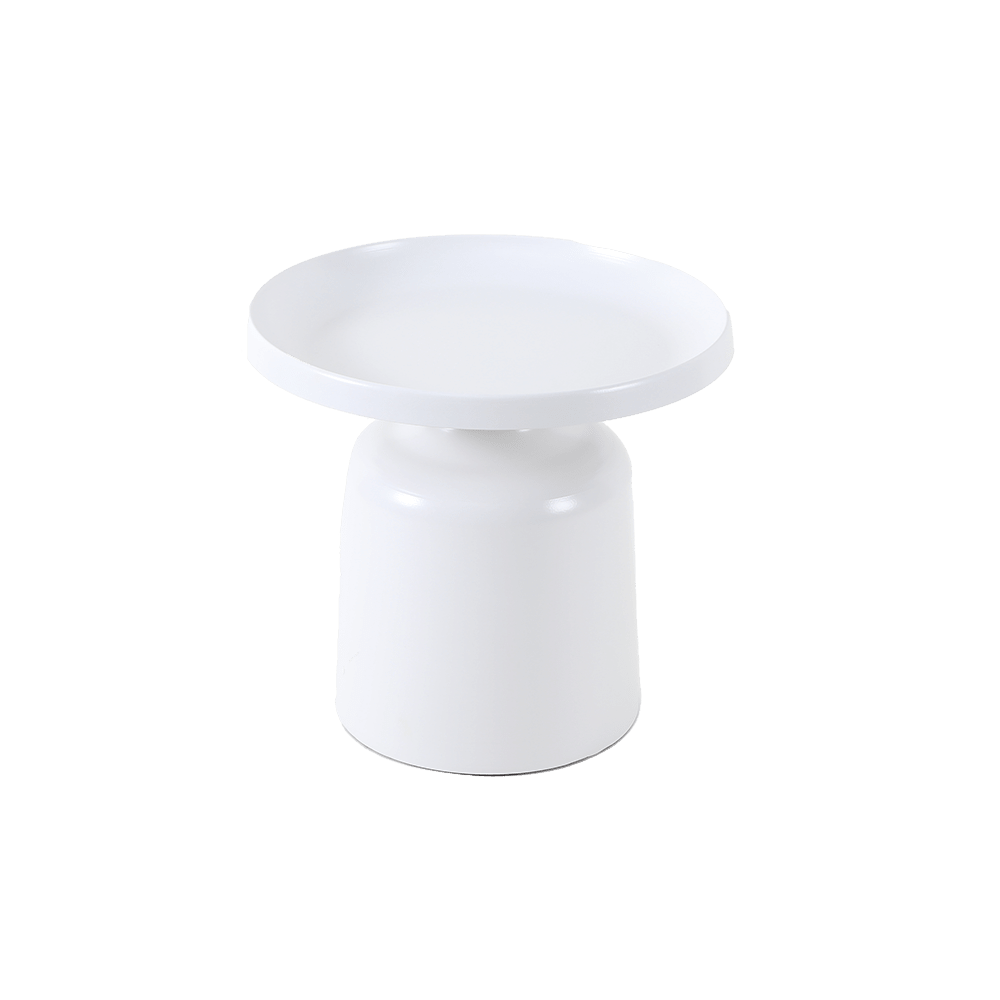 Coffee table Donna round metal white - image 8