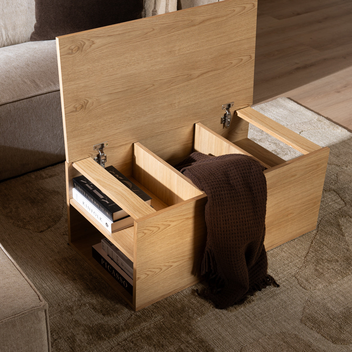 Jaxx side table 88x46 cm clear oak oak veneer