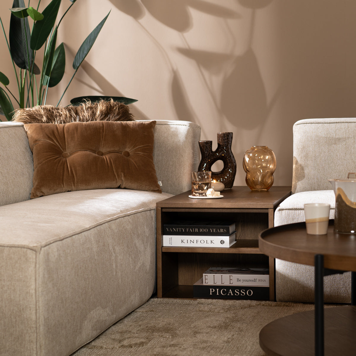 Side table Jaxx rustic oak 88x46 cm oak veneer